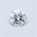 0.41 Carats, Round Diamond with Very Good Cut, D Color, VS2 Clarity and Certified by GIA