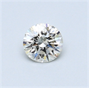 0.39 Carats, Round Diamond with Excellent Cut, G Color, VVS2 Clarity and Certified by EGL