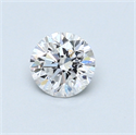 0.50 Carats, Round Diamond with Good Cut, D Color, VVS2 Clarity and Certified by GIA