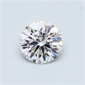 0.54 Carats, Round Diamond with Excellent Cut, D Color, SI1 Clarity and Certified by GIA