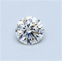 0.45 quilates, Redondo Diamante , Color F, claridad VVS2 y certificado por GIA