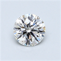 0.66 Carats, Round Diamond with Excellent Cut, F Color, SI1 Clarity and Certified by GIA