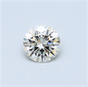 0.32 Carats, Round Diamond with Excellent Cut, G Color, IF Clarity and Certified by EGL