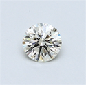 0.42 Carats, Round Diamond with Excellent Cut, I Color, VVS2 Clarity and Certified by EGL