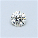 0.30 Carats, Round Diamond with Excellent Cut, H Color, VVS2 Clarity and Certified by EGL
