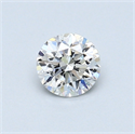 0.50 Carats, Round Diamond with Good Cut, E Color, SI1 Clarity and Certified by GIA