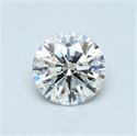 0.54 Carats, Round Diamond with Excellent Cut, F Color, SI1 Clarity and Certified by GIA