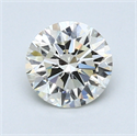 0.91 Carats, Round Diamond with Excellent Cut, H Color, VVS2 Clarity and Certified by EGL