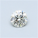 0.40 quilates, Redondo Diamante , Color H, claridad VVS1 y certificado por EGL