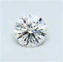 0.51 Carats, Round Diamond with Excellent Cut, E Color, VS2 Clarity and Certified by GIA
