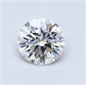 0.58 Carats, Round Diamond with Excellent Cut, F Color, SI1 Clarity and Certified by GIA