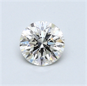 0.62 Carats, Round Diamond with Excellent Cut, J Color, VS2 Clarity and Certified by GIA