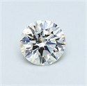 0.51 Carats, Round Diamond with Excellent Cut, H Color, VVS2 Clarity and Certified by GIA