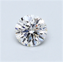 0.60 Carats, Round Diamond with Excellent Cut, D Color, VS2 Clarity and Certified by GIA