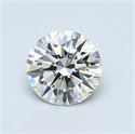 0.58 Carats, Round Diamond with Excellent Cut, H Color, VVS1 Clarity and Certified by EGL