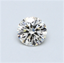 0.43 quilates, Redondo Diamante , Color H, claridad IF y certificado por EGL
