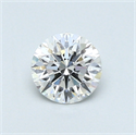 0.51 Carats, Round Diamond with Excellent Cut, E Color, VS1 Clarity and Certified by GIA