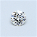 0.32 Carats, Round Diamond with Excellent Cut, F Color, VVS1 Clarity and Certified by EGL
