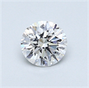 0.50 Carats, Round Diamond with Very Good Cut, D Color, SI2 Clarity and Certified by GIA