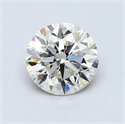 0.91 Carats, Round Diamond with Excellent Cut, H Color, VVS1 Clarity and Certified by EGL