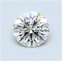 0.85 Carats, Round Diamond with Excellent Cut, J Color, SI1 Clarity and Certified by GIA