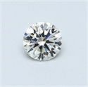 0.38 Carats, Round Diamond with Excellent Cut, G Color, VVS1 Clarity and Certified by EGL