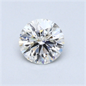 0.52 Carats, Round Diamond with Excellent Cut, G Color, VS2 Clarity and Certified by GIA