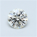 0.53 Carats, Round Diamond with Excellent Cut, H Color, IF Clarity and Certified by EGL
