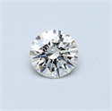 0.36 Carats, Round Diamond with Excellent Cut, G Color, VS1 Clarity and Certified by EGL