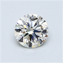 0.70 Carats, Round Diamond with Excellent Cut, H Color, VS1 Clarity and Certified by EGL