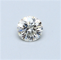 0.35 Carats, Round Diamond with Excellent Cut, G Color, VVS2 Clarity and Certified by EGL