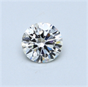 0.43 Carats, Round Diamond with Very Good Cut, H Color, VS2 Clarity and Certified by GIA