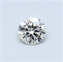 0.37 quilates, Redondo Diamante , Color F, claridad VVS2 y certificado por EGL