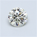 0.70 Carats, Round Diamond with Good Cut, K Color, SI1 Clarity and Certified by GIA