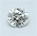 0.66 quilates, Redondo Diamante , Color J, claridad VVS2 y certificado por GIA