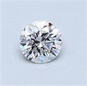 0.52 quilates, Redondo Diamante , Color D, claridad VVS2 y certificado por GIA