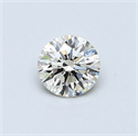 0.42 quilates, Redondo Diamante , Color I, claridad IF y certificado por EGL