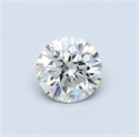 0.50 Carats, Round Diamond with Good Cut, F Color, SI1 Clarity and Certified by GIA