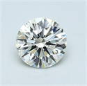 0.70 Carats, Round Diamond with Excellent Cut, K Color, IF Clarity and Certified by GIA