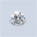 0.41 Carats, Round Diamond with Very Good Cut, E Color, SI1 Clarity and Certified by GIA