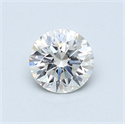 0.63 quilates, Redondo Diamante , Color F, claridad SI2 y certificado por GIA