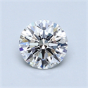 0.74 Carats, Round Diamond with Excellent Cut, E Color, SI1 Clarity and Certified by GIA