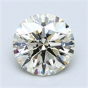 1.55 Carats, Round Diamond with Excellent Cut, M Color, VS2 Clarity and Certified by GIA