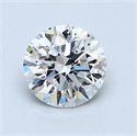1.05 Carats, Round Diamond with Very Good Cut, D Color, SI2 Clarity and Certified by GIA