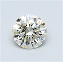 0.75 Carats, Round Diamond with Excellent Cut, I Color, IF Clarity and Certified by EGL