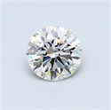 0.53 Carats, Round Diamond with Excellent Cut, F Color, SI1 Clarity and Certified by GIA