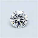 0.42 quilates, Redondo Diamante , Color D, claridad VVS2 y certificado por GIA