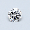 0.42 Carats, Round Diamond with Very Good Cut, D Color, VVS2 Clarity and Certified by GIA