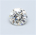 0.57 Carats, Round Diamond with Very Good Cut, I Color, SI1 Clarity and Certified by GIA