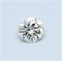0.31 Carats, Round Diamond with Excellent Cut, H Color, VS1 Clarity and Certified by EGL